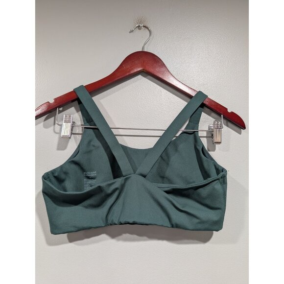 Girlfriend Collective Sports Bra Medium Dark Green Wire Free Running Athletic - Picture 7 of 12